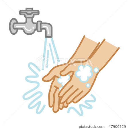 Hand wash concept art white back 47900329