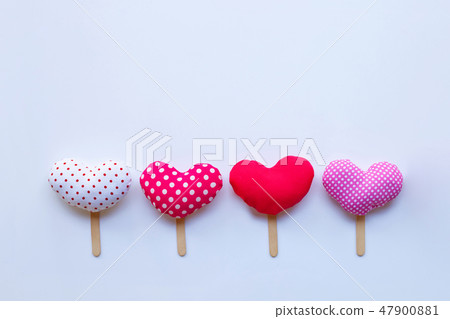 Valentine's hearts on white background. Valentine's hearts on white background. 47900881