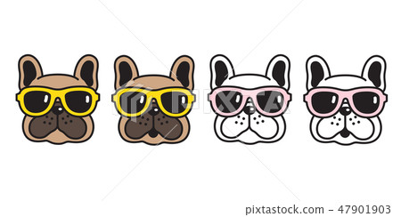 dog vector french bulldog sunglasses icon cartoon - Stock Illustration  [47901903] - PIXTA