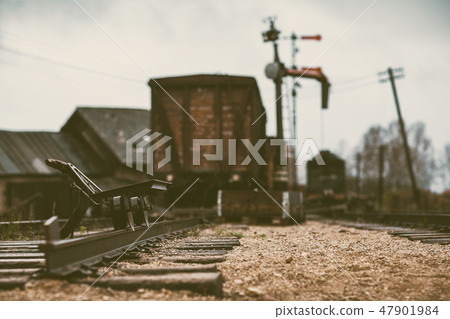 Stylized old railway station Stylized old railway station 47901984