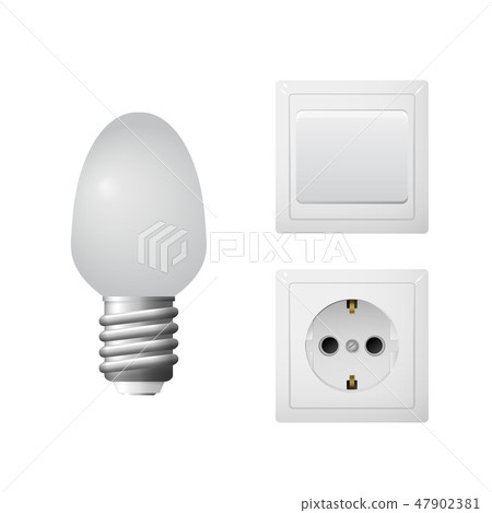 Socket with plug, led light bulb. 47902381