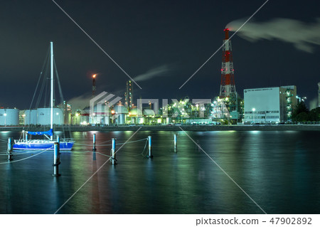 四日市港口港口工廠夜景 四日市港口港口工廠夜景 47902892