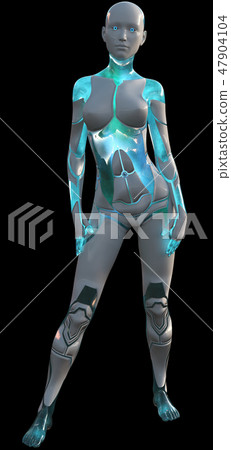 High Tech Android Female Articifial Intelligence High Tech Android Female Articifial Intelligence 47904104