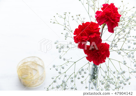 Red carnation present / Mother's Day · Bouquet Red carnation present / Mother's Day · Bouquet 47904142