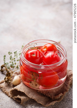 Homemade pickled cherry tomato 47905226