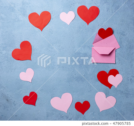 Valentines Day background with hearts Valentines Day background with hearts 47905785