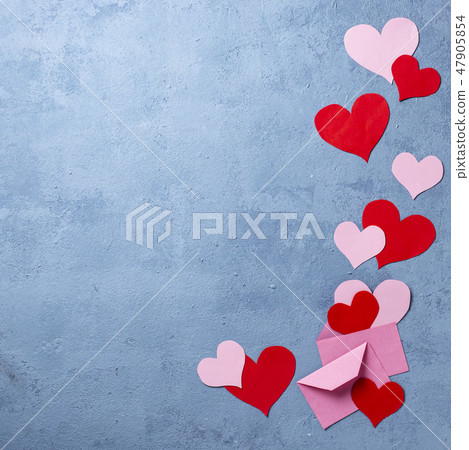 Valentines Day background with hearts Valentines Day background with hearts 47905854