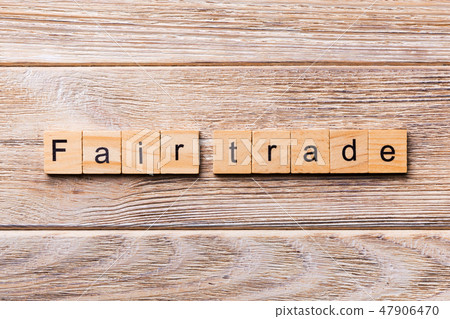 fair trade word written on wood block. 47906470