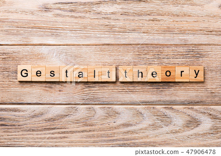 gestalt theory word written on wood block 47906478