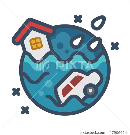 Floods LineColor illustration 47906634