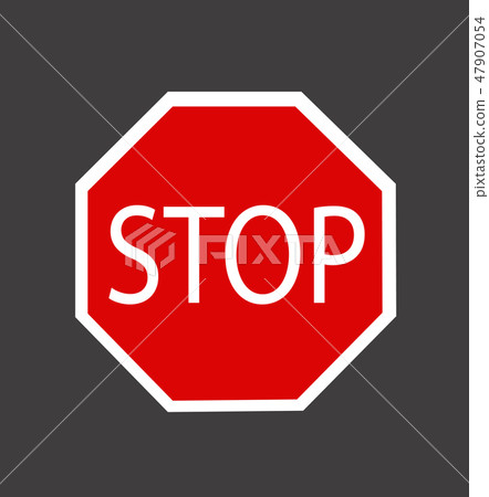Vector illustration of Stop sign-插圖素材 [47907054] - PIXTA圖庫
