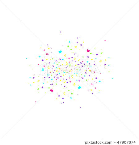 Colorful confetti burst isolated on white... - Stock Illustration ...