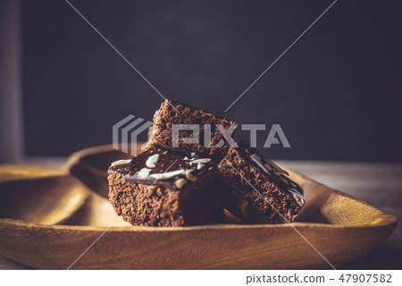 Homemade brownies chocolate cake fudge sweet  47907582