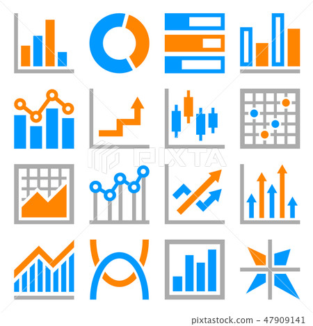 Big Data Analytics Icons Set on White... - Stock Illustration [47909141 ...