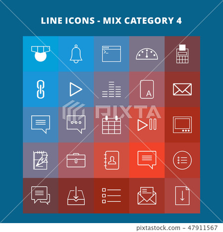 Line Mix Icon Line Mix Icon 47911567