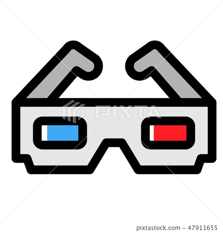 3D glasses LineColor illustration 47911655