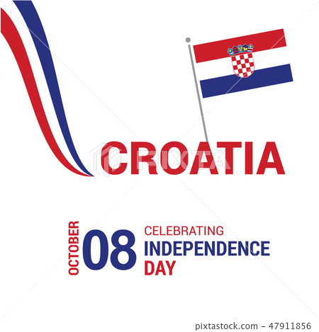 Croatia Independence Day Abstract Fla 47911856