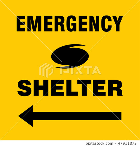 插圖素材: emergency shelter left safety side