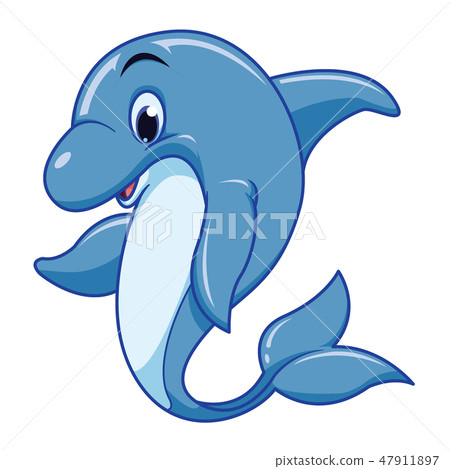 Cute dolphin cartoon vector Cute dolphin cartoon vector 47911897