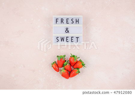 Romantic concept composition with strawberries Romantic concept composition with strawberries 47912080