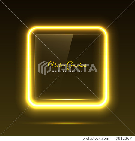 Glass banner. Transparent geometric shapes. 47912367