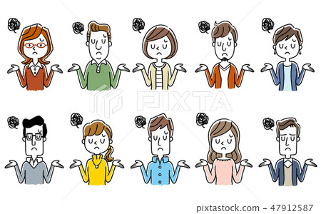 Multiple men and women: set Multiple men and women: set 47912587