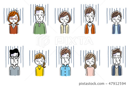 Multiple men and women: set Multiple men and women: set 47912594