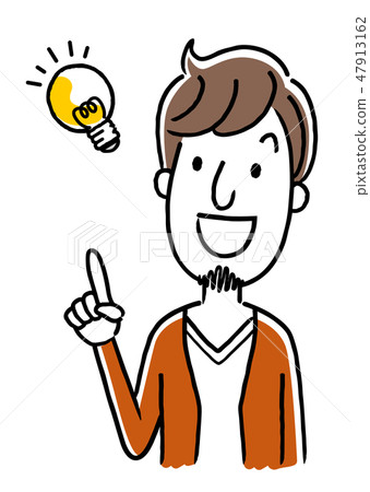 Young man: idea, inspiration Young man: idea, inspiration 47913162