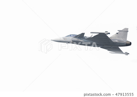 The Gripen plane above the horizon 47913555