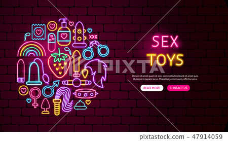 Sex Toys Neon Banner Design 47914059