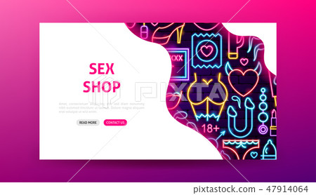 Sex Shop Neon Landing Page Sex Shop Neon Landing Page 47914064
