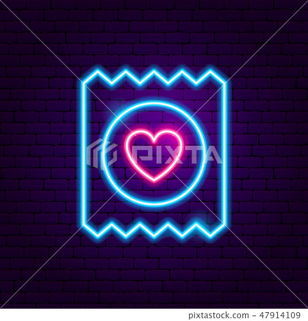 Condom Neon Sign 47914109