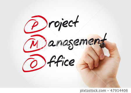 Hand writing PMO - Project Management Office 47914406