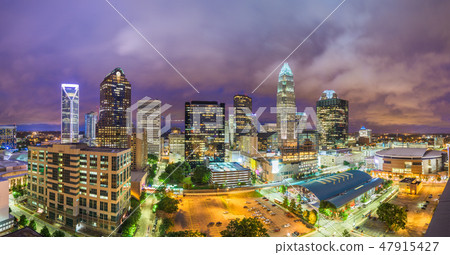 Charlotte, North Carolina, USA uptown skyline 47915427