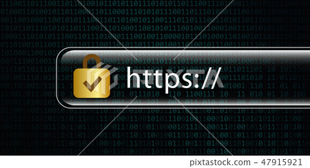 https secure internet connection binary code... - Stock Illustration ...