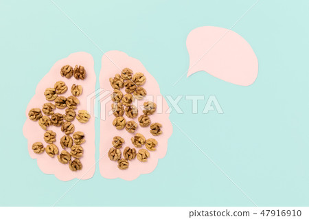 Walnuts like healthy food for the brain. Walnuts like healthy food for the brain. 47916910