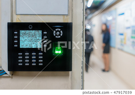 fingerprint scanner on wall to record working time fingerprint scanner on wall to record working time 47917039