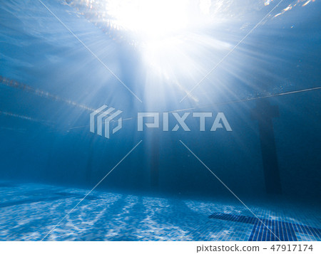 view of the poll underwater. blue. sport. 47917174