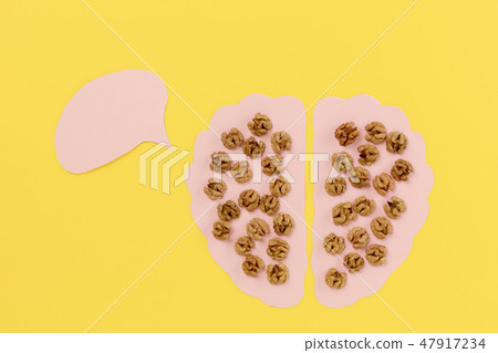 Walnuts like healthy food for the brain. 47917234