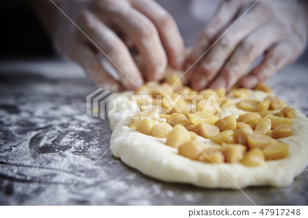 Men making bread Men making bread 47917248