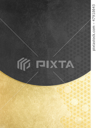 Cherry blossom foil gold black image (background material) Cherry blossom foil gold black image (background material) 47918643