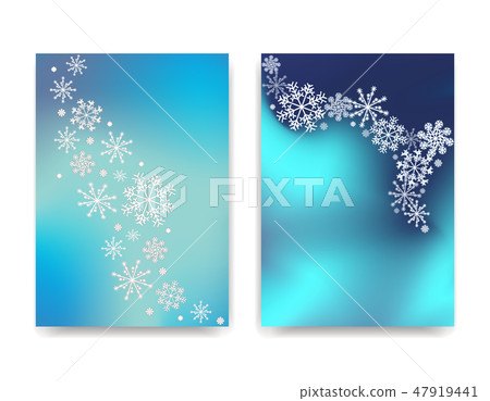 Winter celebration postcards with snowflakes. Can be used as a flyer, banner 47919441