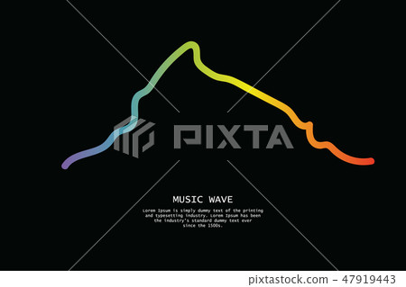 Pulse music player. Audio colorful wave logo 47919443