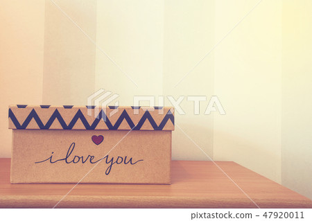 I love you message box, background valentines concept I love you message box, background valentines concept 47920011