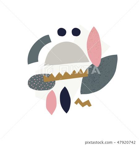Composition with elements in pastel colors. Composition with elements in pastel colors. 47920742