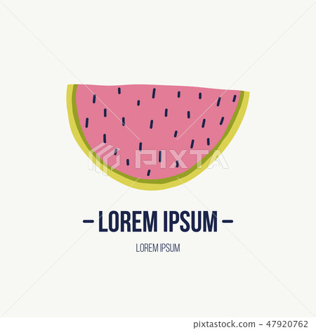 Doodle illustration with watermelon. 47920762
