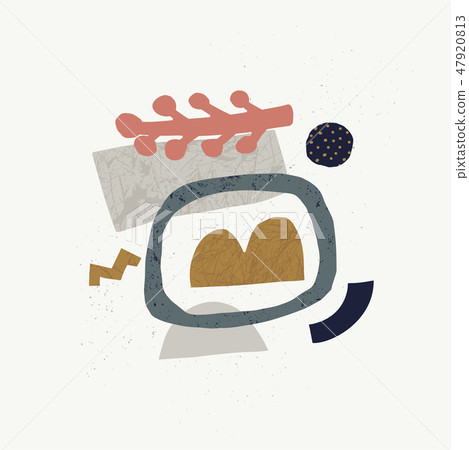 Composition with elements in pastel colors. Composition with elements in pastel colors. 47920813