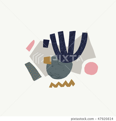 Composition with elements in pastel colors. Composition with elements in pastel colors. 47920814
