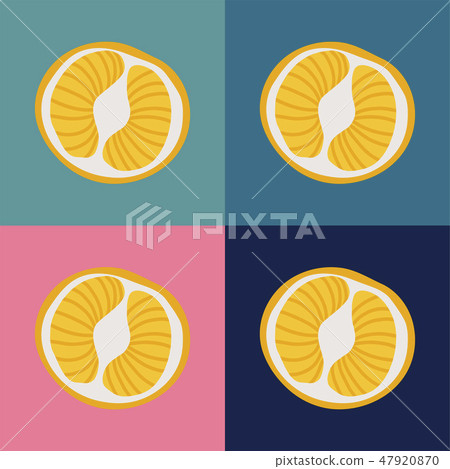 Seamless pattern with tangerine. 47920870