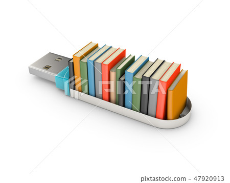 3d Illustration of Concept, flash memory replacement book. 47920913